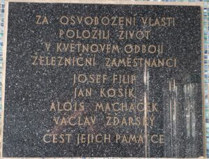 Praha Libeň - pamětní deska věnovaná obětem květnového odboje