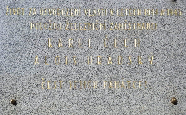 Pamětní deska ve stanici Sokolnice-Telnice